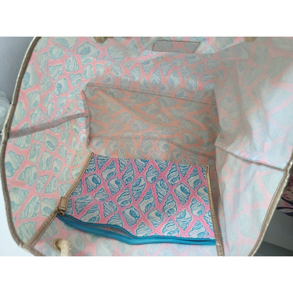 Lilly Pulitzer Let’s Cha Cha Shoreline beach tote Pink bag - Picture 4 of 7